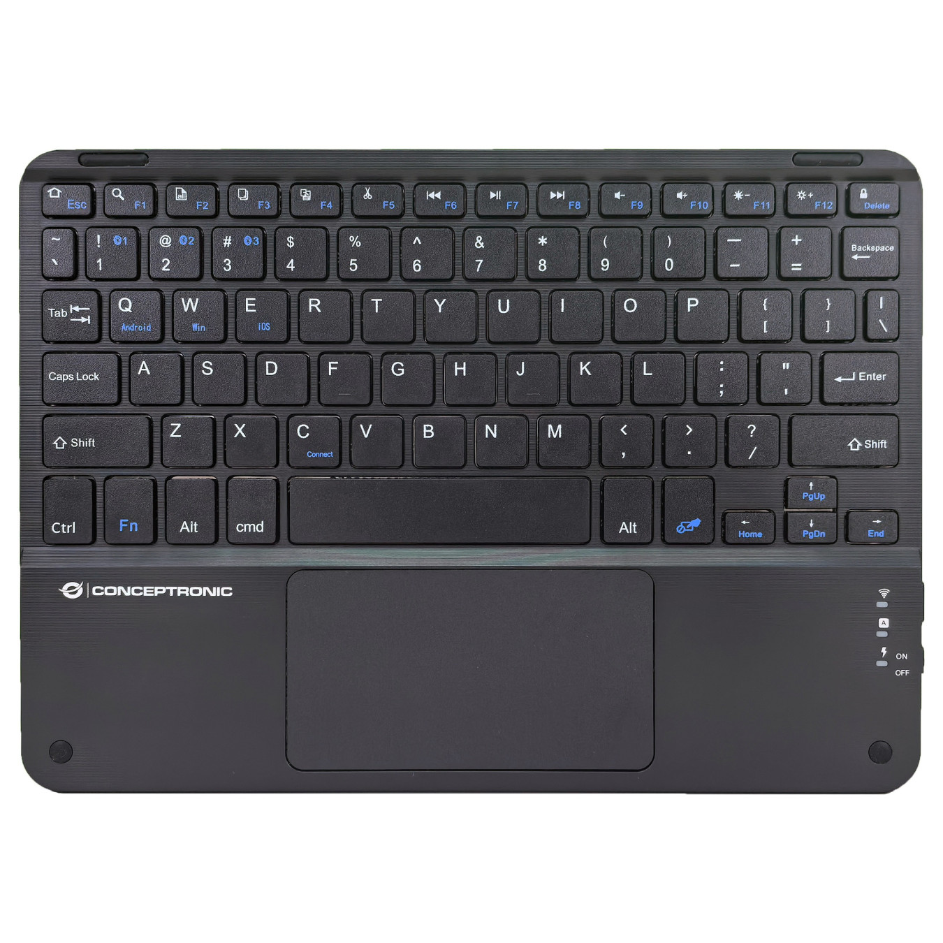 CONCEPTRONIC Wireless Tastatur. QWERTY-Layout US EN 10' sw — Buy in Cyprus with Fast Delivery