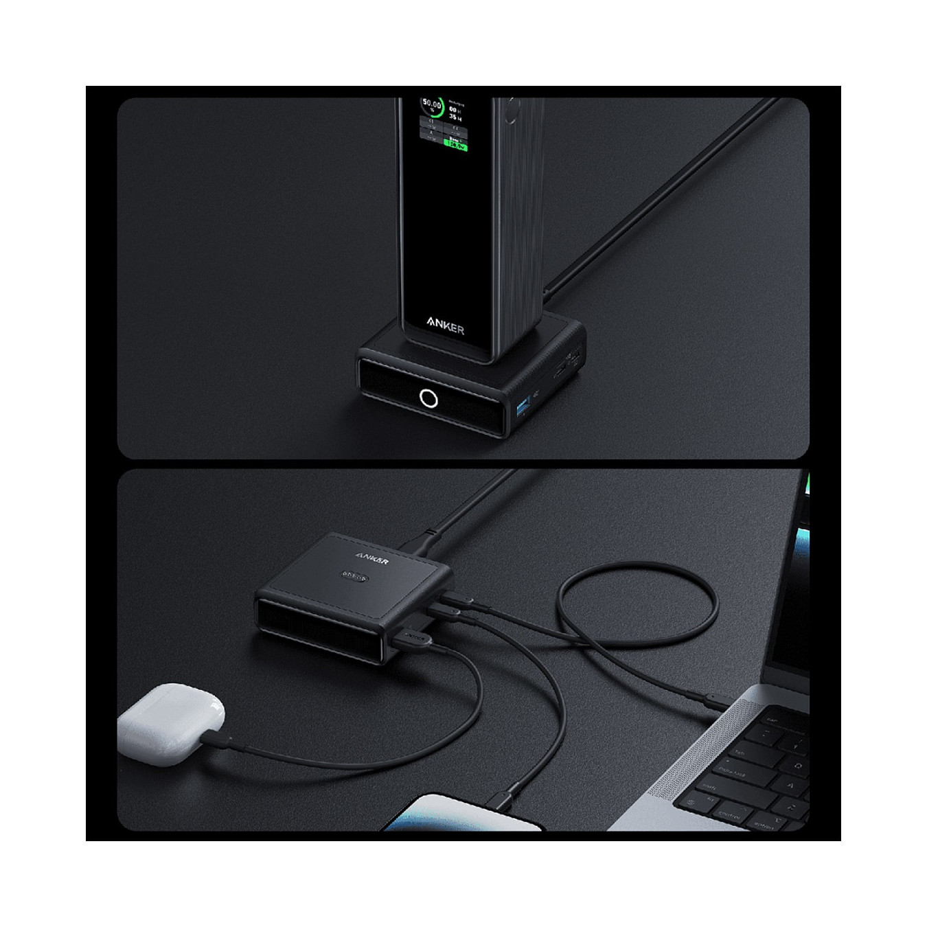 Anker Charging base 4-in-1 100W f. Prime PowerBank 1 x USB-A 2 x USB-C 1 x Ladepad black — Buy in Cyprus with Fast Delivery
