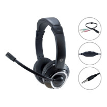 CONCEPTRONIC Headset Klinke Mikro.int.Bed.Stereo 2.0m sw — Buy in Cyprus with Fast Delivery