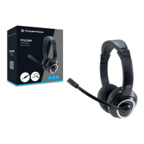 CONCEPTRONIC Headset Klinke Mikro.int.Bed.Stereo 2.0m sw — Buy in Cyprus with Fast Delivery