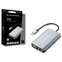 CONCEPTRONIC 7-1 Dock USB-C- to HDMI 3xUSB-A VGA + 25cm gr — Buy in Cyprus with Fast Delivery