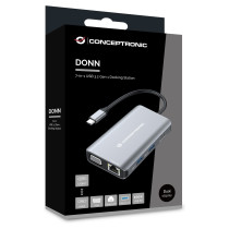 CONCEPTRONIC 7-1 Dock USB-C- to HDMI 3xUSB-A VGA + 25cm gr — Buy in Cyprus with Fast Delivery