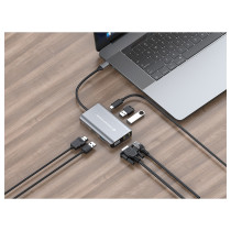 CONCEPTRONIC 7-1 Dock USB-C- to HDMI 3xUSB-A VGA + 25cm gr — Buy in Cyprus with Fast Delivery