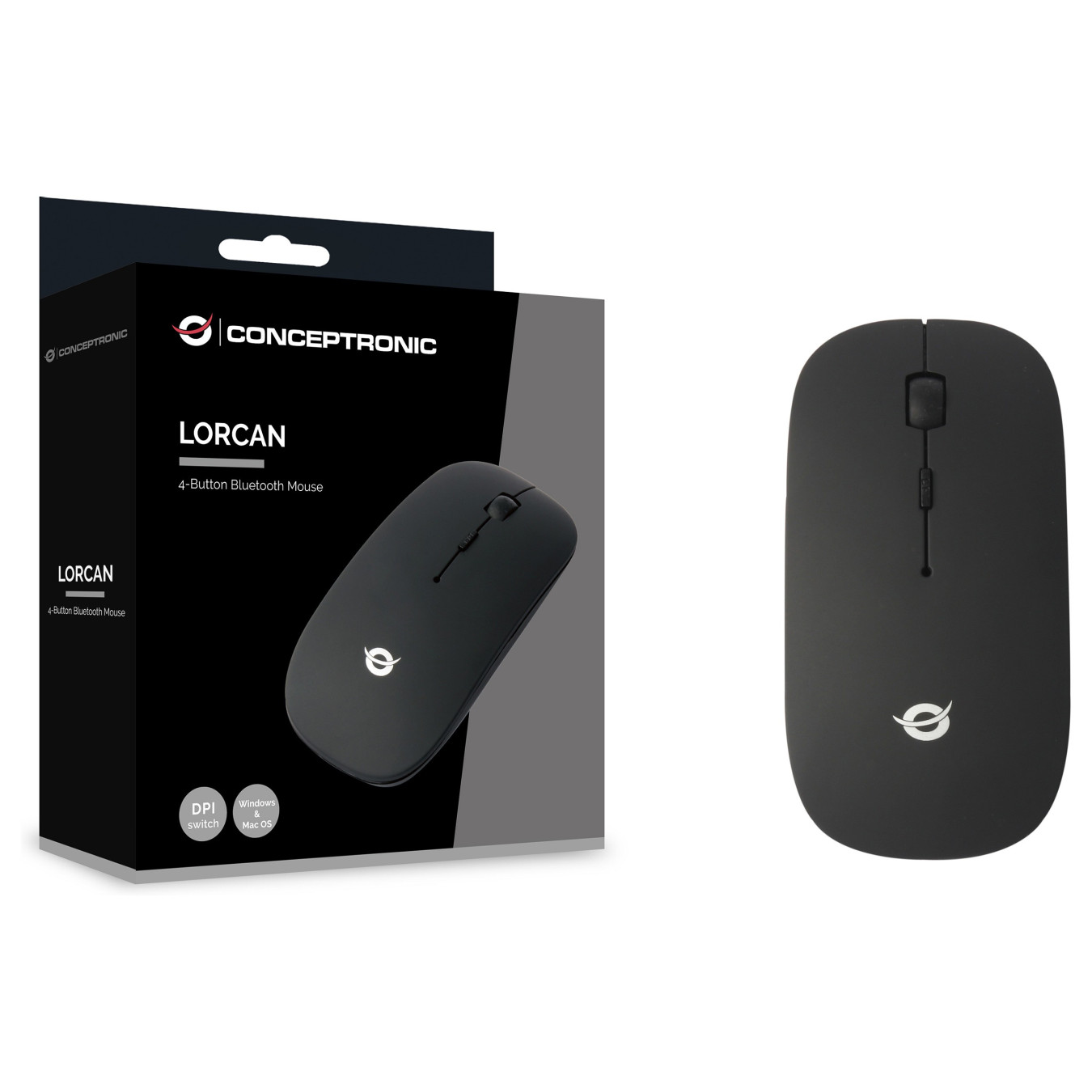 CONCEPTRONIC LORCAN01B 4-Tasten Bluetooth Maus schwarz — Buy in Cyprus with Fast Delivery