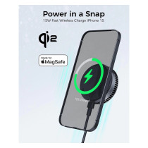 Aukey MagFusion GameFrost Qi2 Magnetic Wireless Charger Black — Buy in Cyprus with Fast Delivery