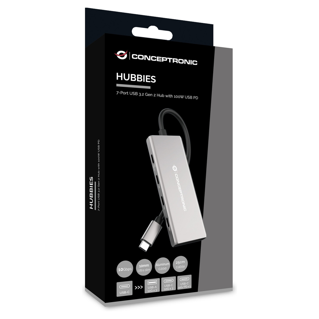 CONCEPTRONIC 7-1 Dock USB-C- to 3xUSB-C 3xUSB-A + 25cm gr — Buy in Cyprus with Fast Delivery