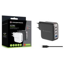 CONCEPTRONIC Ladegerät 4Port GaN 3xUSB-C 1xA100WPD3.0 PPS sw — Buy in Cyprus with Fast Delivery