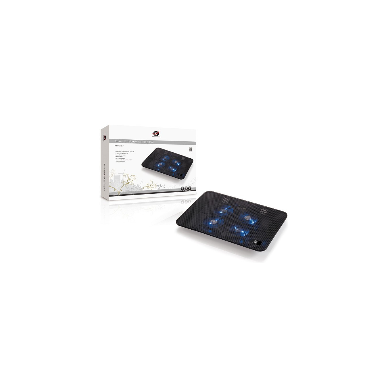 CONCEPTRONIC 4-Fan USB-A2.0 Laptop-Kühlpad 25Kg 15.6' sw — Buy in Cyprus with Fast Delivery