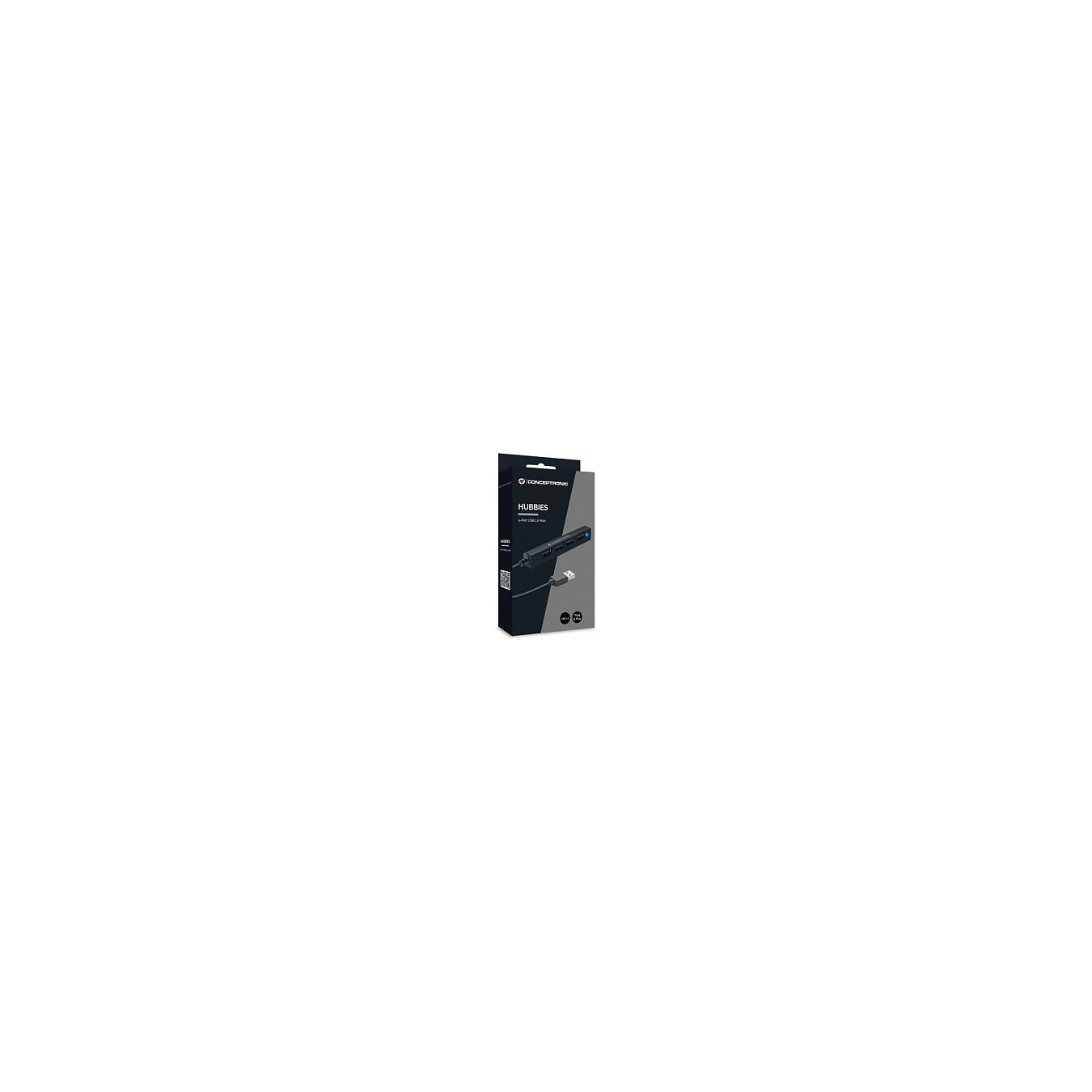 CONCEPTRONIC 4-Port Hub USB-A2.0- to 4xA2.0 schlank o.Netz. sw — Buy in Cyprus with Fast Delivery