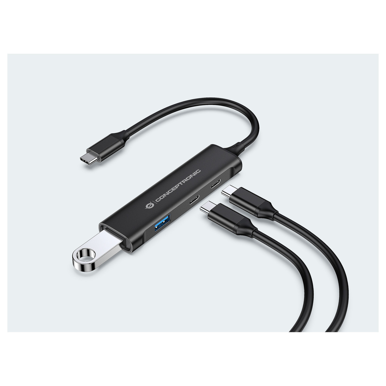 CONCEPTRONIC 4-Port Hub USB-C3.2Gen1- to 2xA3.0 2xC o.Netz. sw — Buy in Cyprus with Fast Delivery