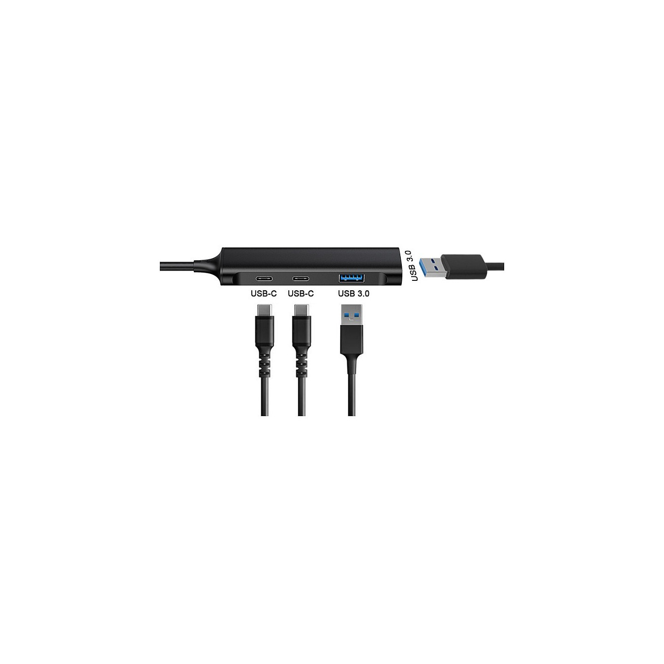 CONCEPTRONIC 4-Port Hub USB-C3.2Gen1- to 2xA3.0 2xC o.Netz. sw — Buy in Cyprus with Fast Delivery