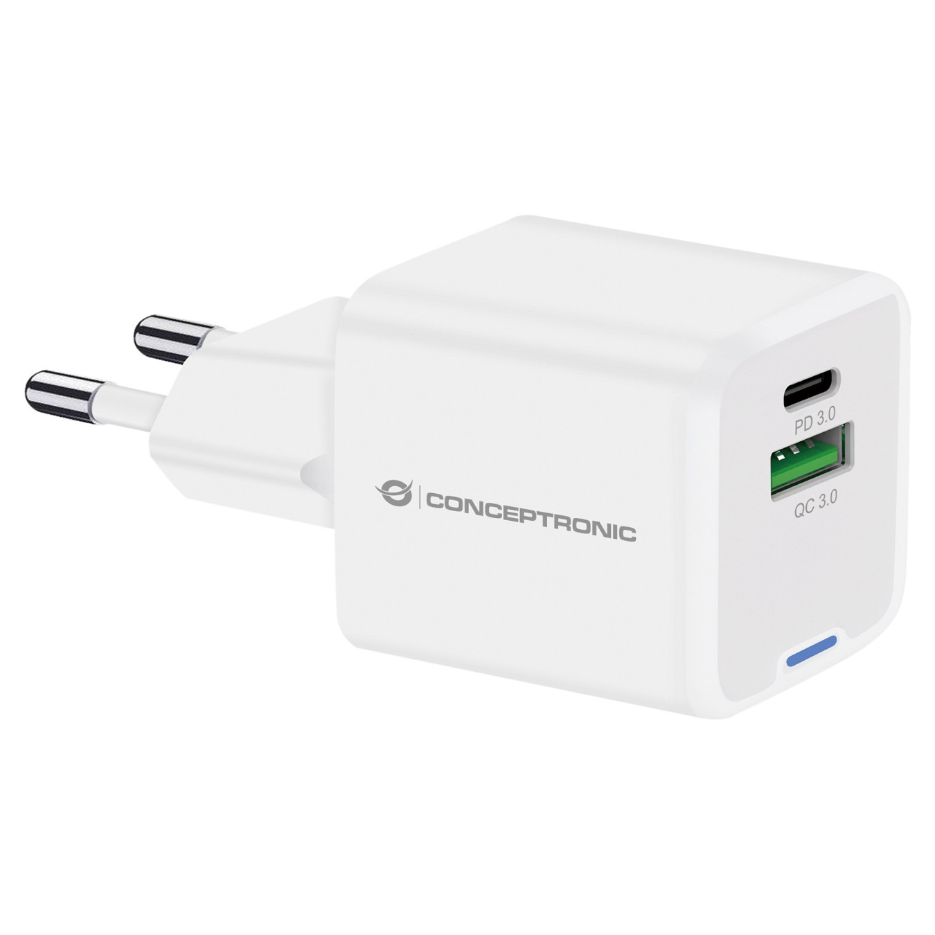 CONCEPTRONIC Ladegerät 2Port GaN USB-C -A 20WPD3.0 PPS ws — Buy in Cyprus with Fast Delivery
