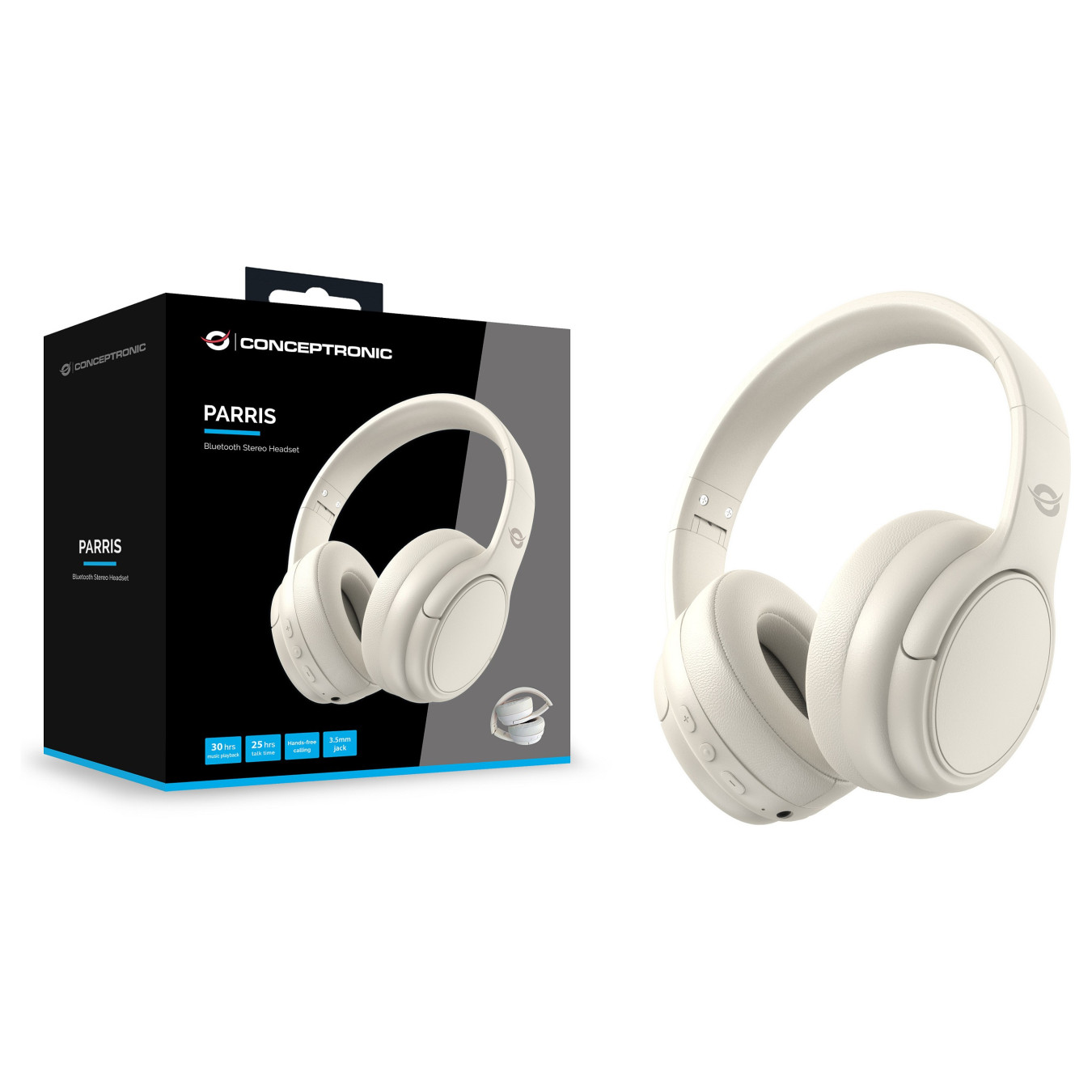 CONCEPTRONIC Headset Wireless BT 5.4 Stereo o.Bügel 30Std ws — Buy in Cyprus with Fast Delivery