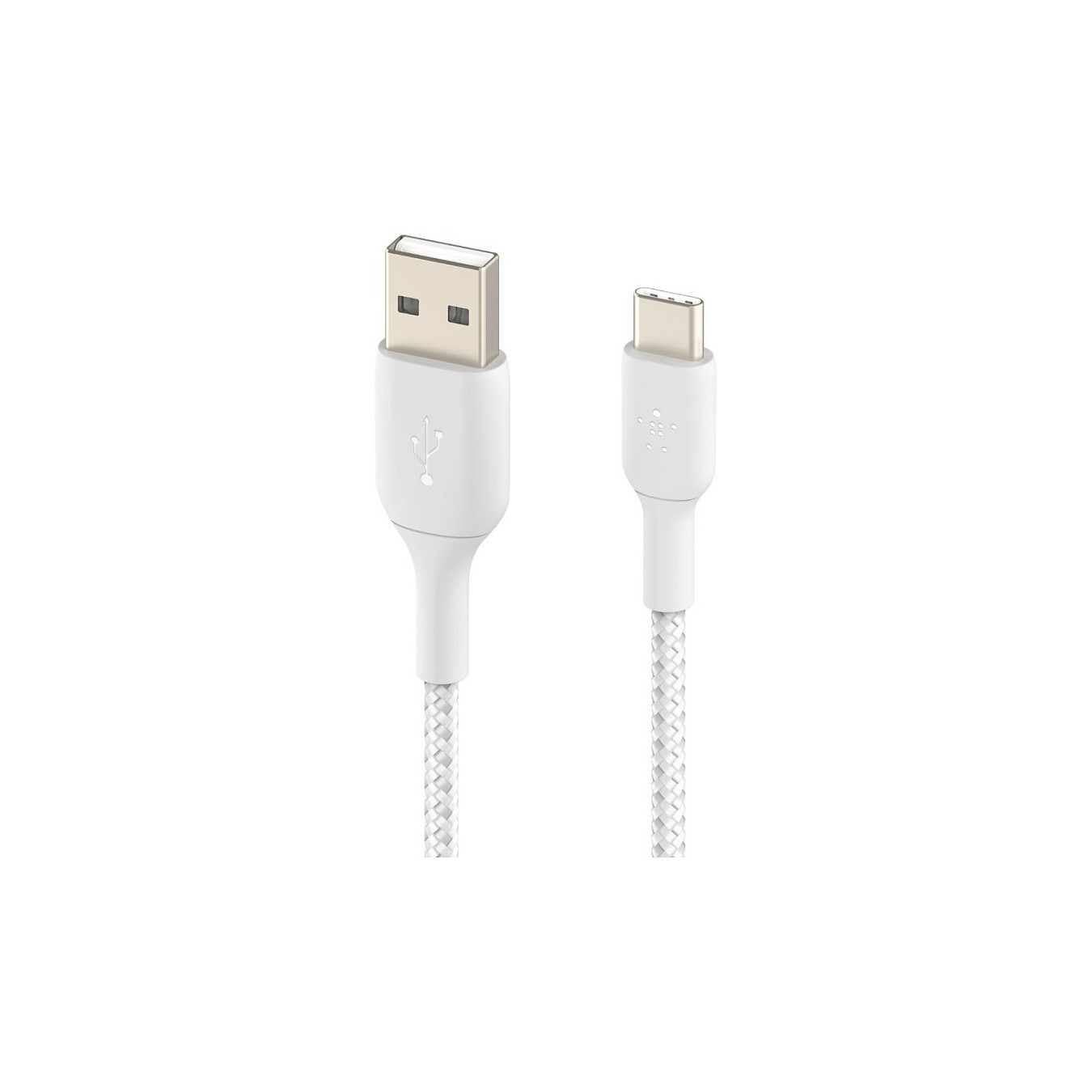 Belkin USB-C USB-A Kabel ummantelt. 1m. weiß — Buy in Cyprus with Fast Delivery