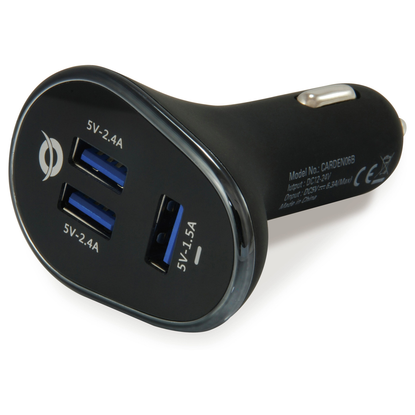 CONCEPTRONIC KFZ-Ladegerät 3-Port 3xUSB-A 31.5W sw — Buy in Cyprus with Fast Delivery