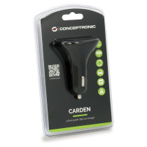CONCEPTRONIC KFZ-Ladegerät 3-Port 3xUSB-A 31.5W sw — Buy in Cyprus with Fast Delivery