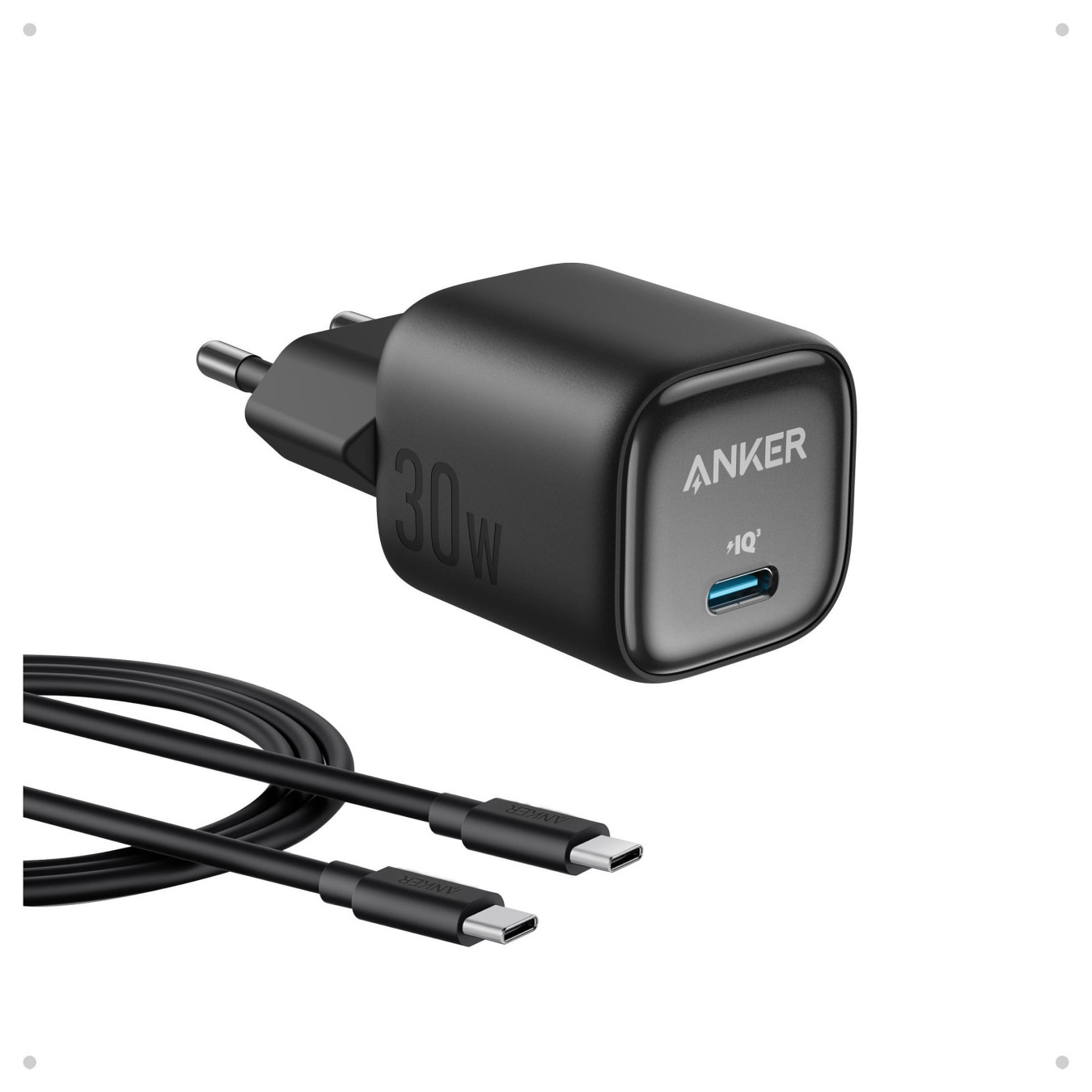 ANKER Charger 30W kompaktes GaN Schnellladegert 1x USB-C schwarz — Buy in Cyprus with Fast Delivery