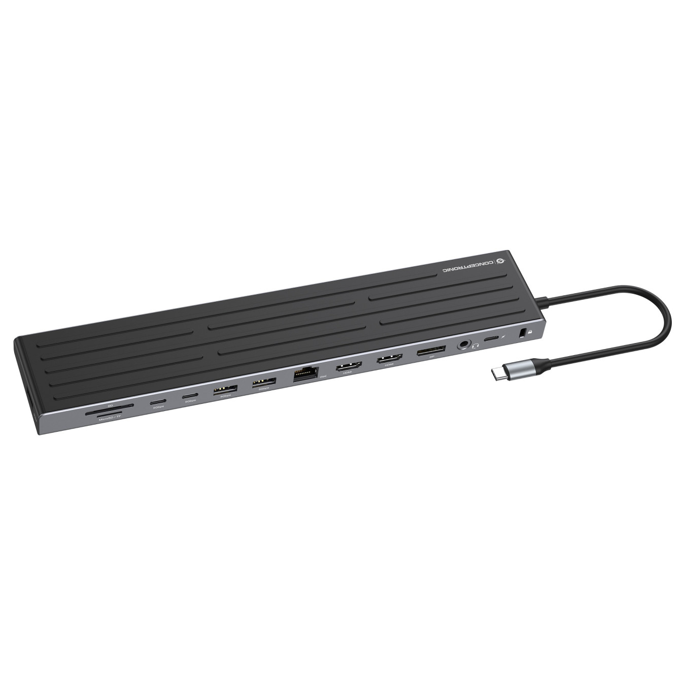 CONCEPTRONIC 14-1 Dock USB-C- to 2xHDMI DP 2xUSB-C + 18cm sw — Buy in Cyprus with Fast Delivery