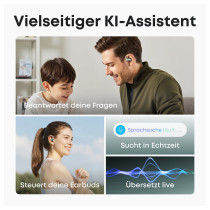 ANKER Soundcore AeroFit 2 AI green Open-Ear-Kopfhrer 35 Stunden Wiedergabezeit IP55 inkl. KI Assisent und bersetzung