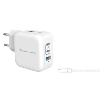 CONCEPTRONIC Ladegerät 3Port GaN 2xUSB-C 1xA 67WPD3.0 PPS ws — Buy in Cyprus with Fast Delivery