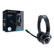 CONCEPTRONIC Headset Klinke Mikro.int.Bed.Stereo 2.0m sw — Buy in Cyprus with Fast Delivery