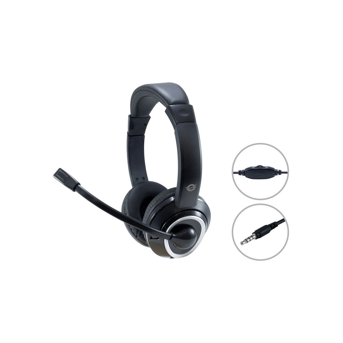 CONCEPTRONIC Headset Klinke Mikro.int.Bed.Stereo 2.0m sw — Buy in Cyprus with Fast Delivery