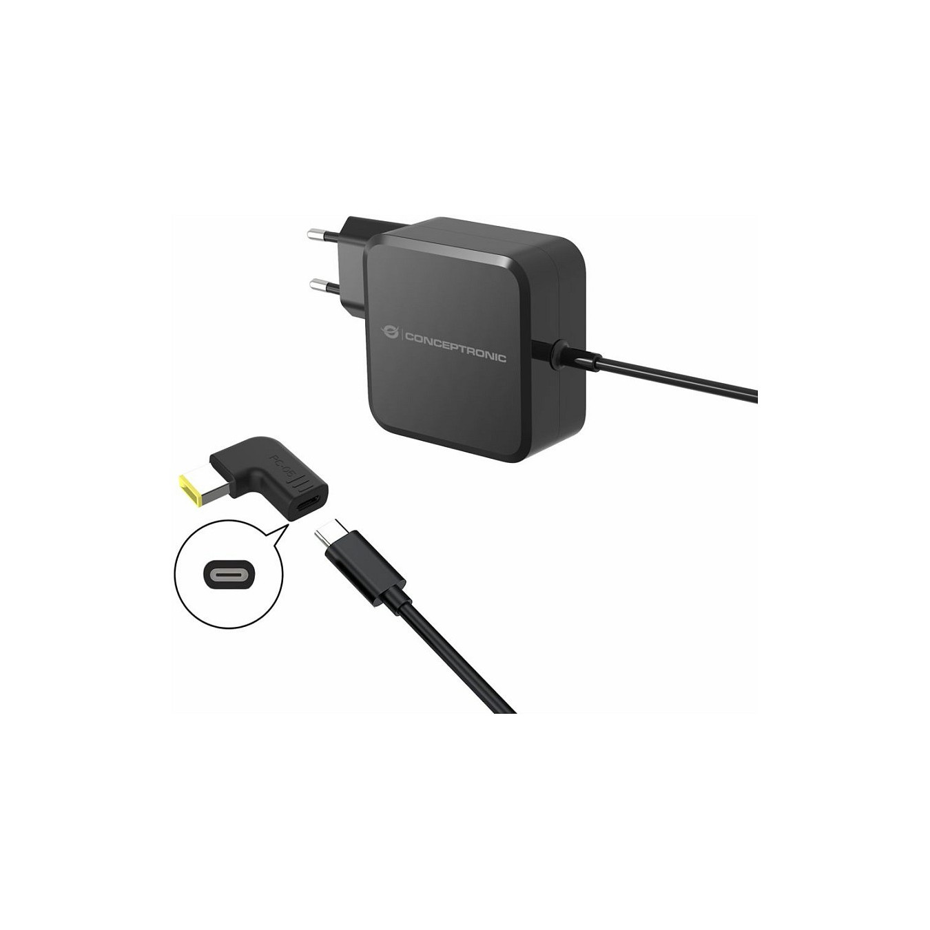 CONCEPTRONIC USB-C PD100W- to Len. Uni.5.5x2.5mm Adap.18-20V sw — Buy in Cyprus with Fast Delivery