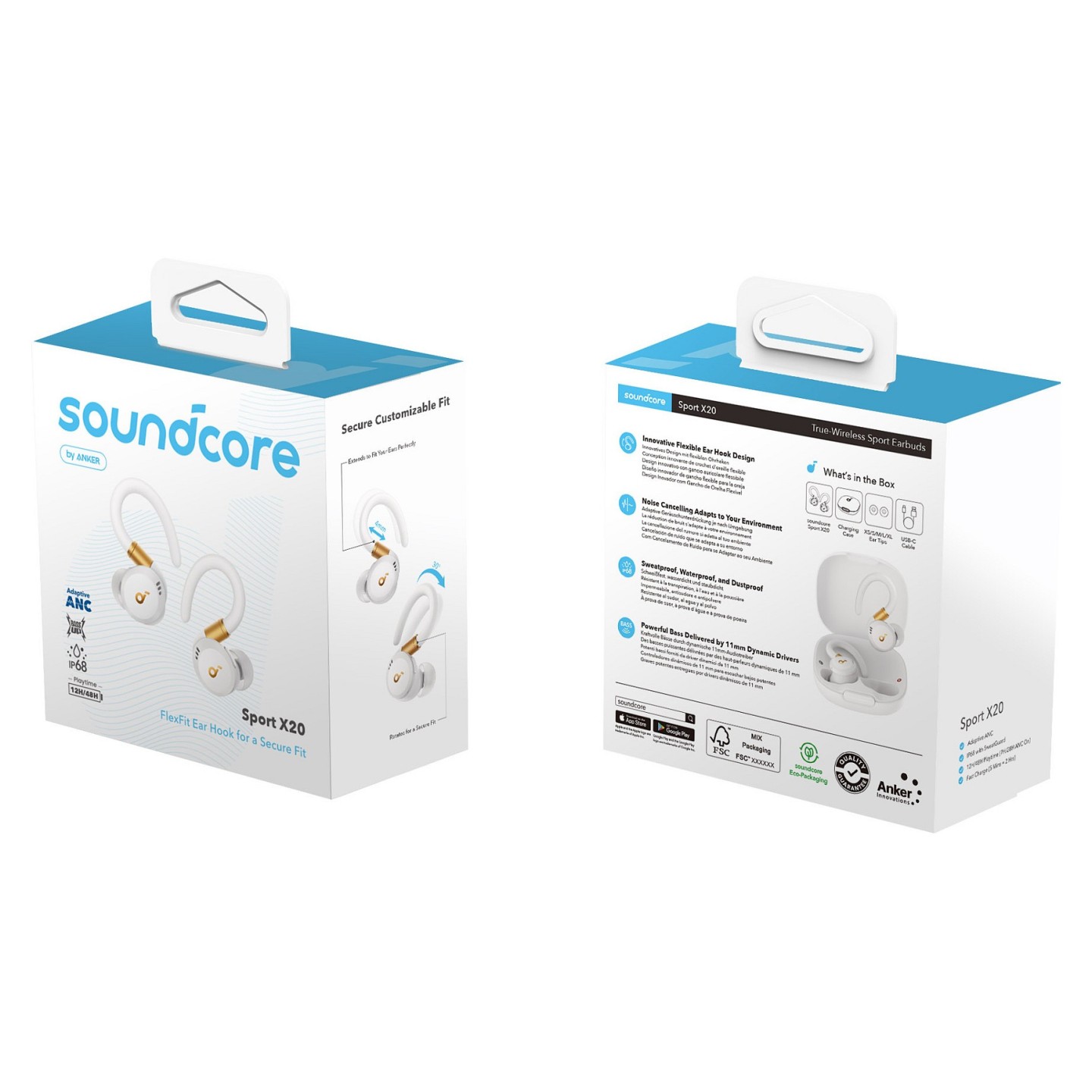 Anker Soundcore Sport X20 true wireless in-Ear Headphones white — Buy in Cyprus with Fast Delivery