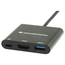 CONCEPTRONIC 3-1 Dock USB-C- to HDMI USB-A 60WPD 15cm sw — Buy in Cyprus with Fast Delivery