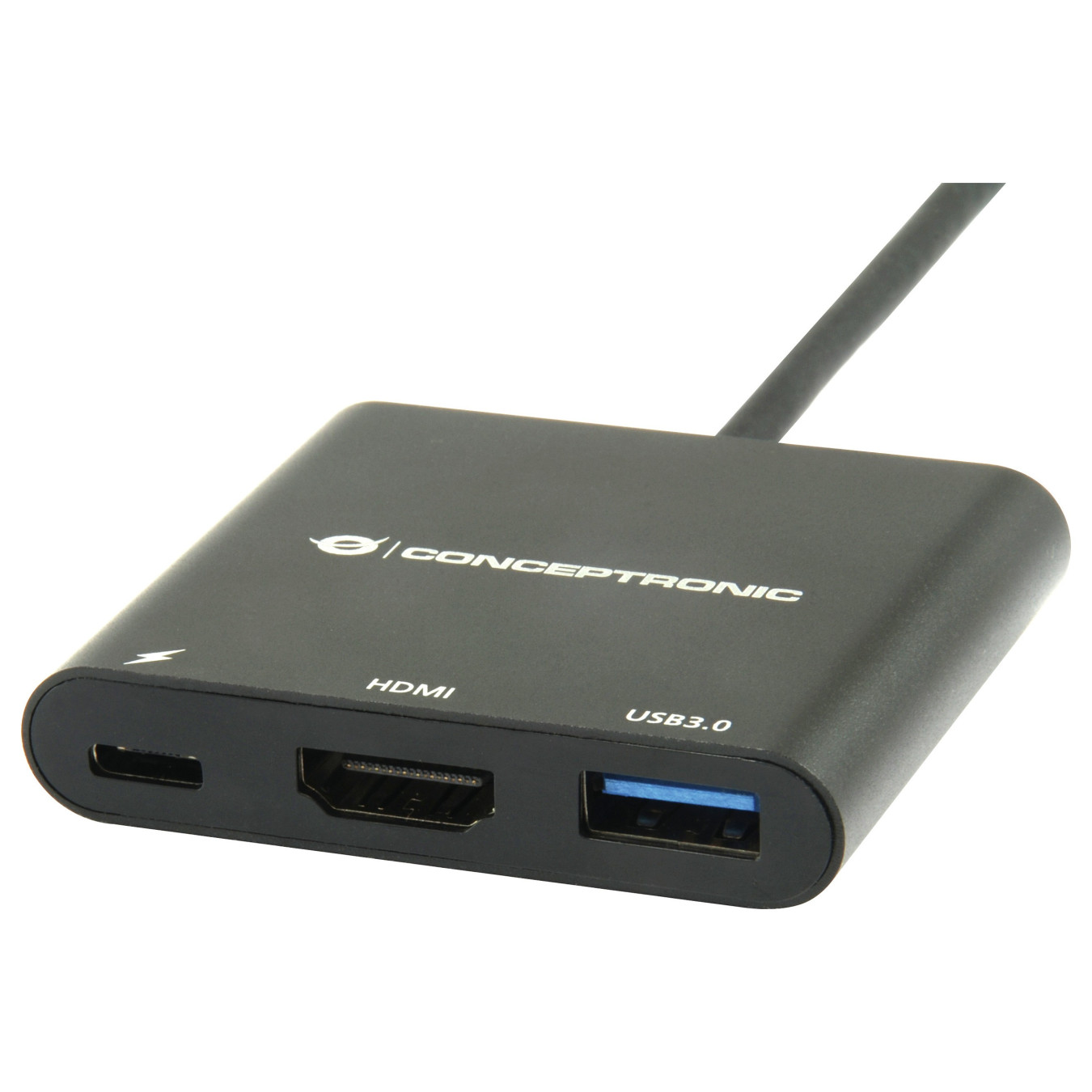 CONCEPTRONIC 3-1 Dock USB-C- to HDMI USB-A 60WPD 15cm sw — Buy in Cyprus with Fast Delivery