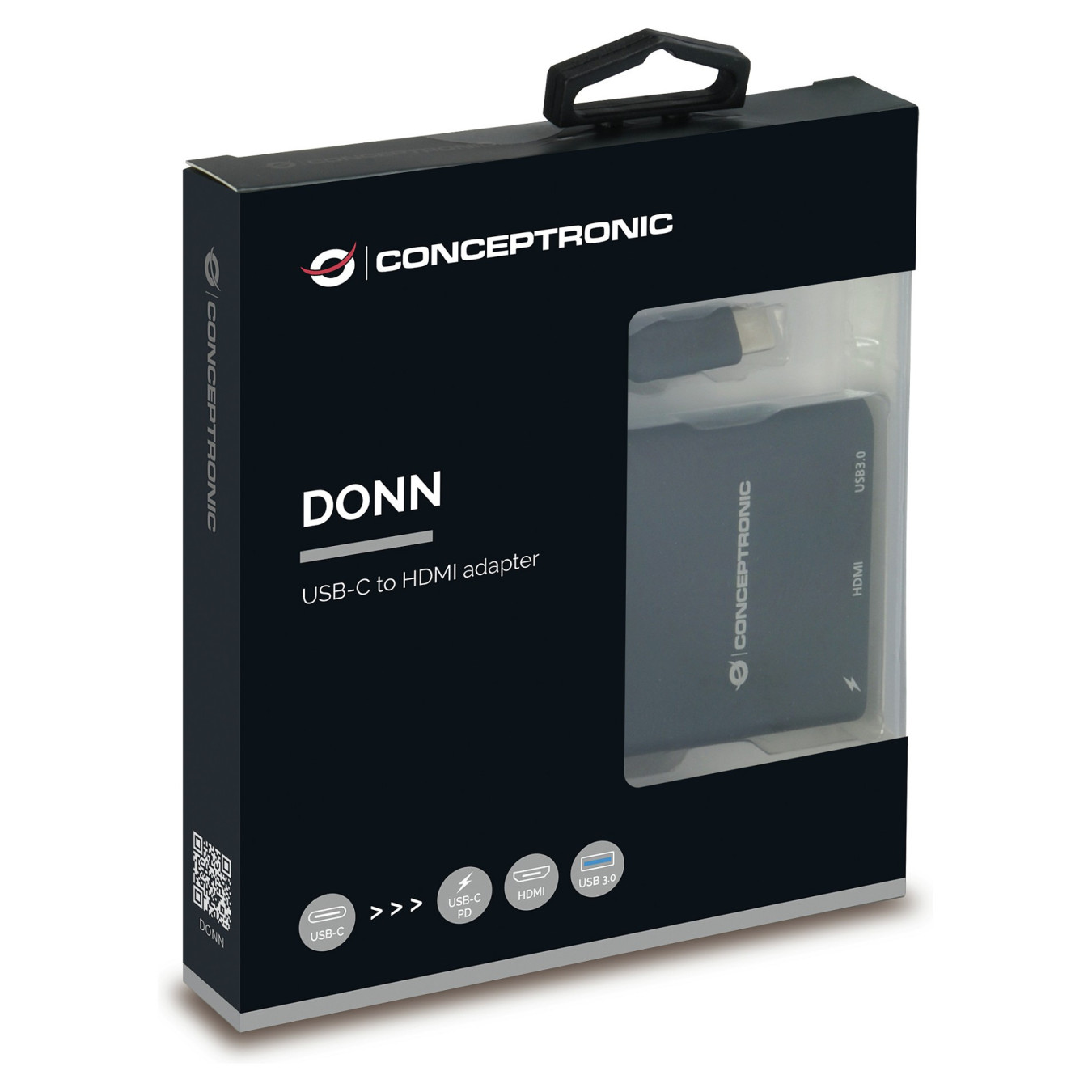 CONCEPTRONIC 3-1 Dock USB-C- to HDMI USB-A 60WPD 15cm sw — Buy in Cyprus with Fast Delivery