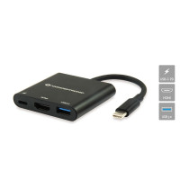CONCEPTRONIC 3-1 Dock USB-C- to HDMI USB-A 60WPD 15cm sw — Buy in Cyprus with Fast Delivery