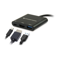 CONCEPTRONIC 3-1 Dock USB-C- to HDMI USB-A 60WPD 15cm sw — Buy in Cyprus with Fast Delivery