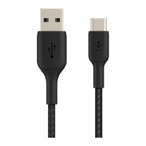 Belkin USB-C USB-A Kabel ummantelt. 1m. schwarz — Buy in Cyprus with Fast Delivery