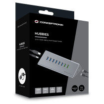 CONCEPTRONIC10-Port Hub USB-A3.0 -C Adap.- to 6xA3.0+m.Netz. gr — Buy in Cyprus with Fast Delivery