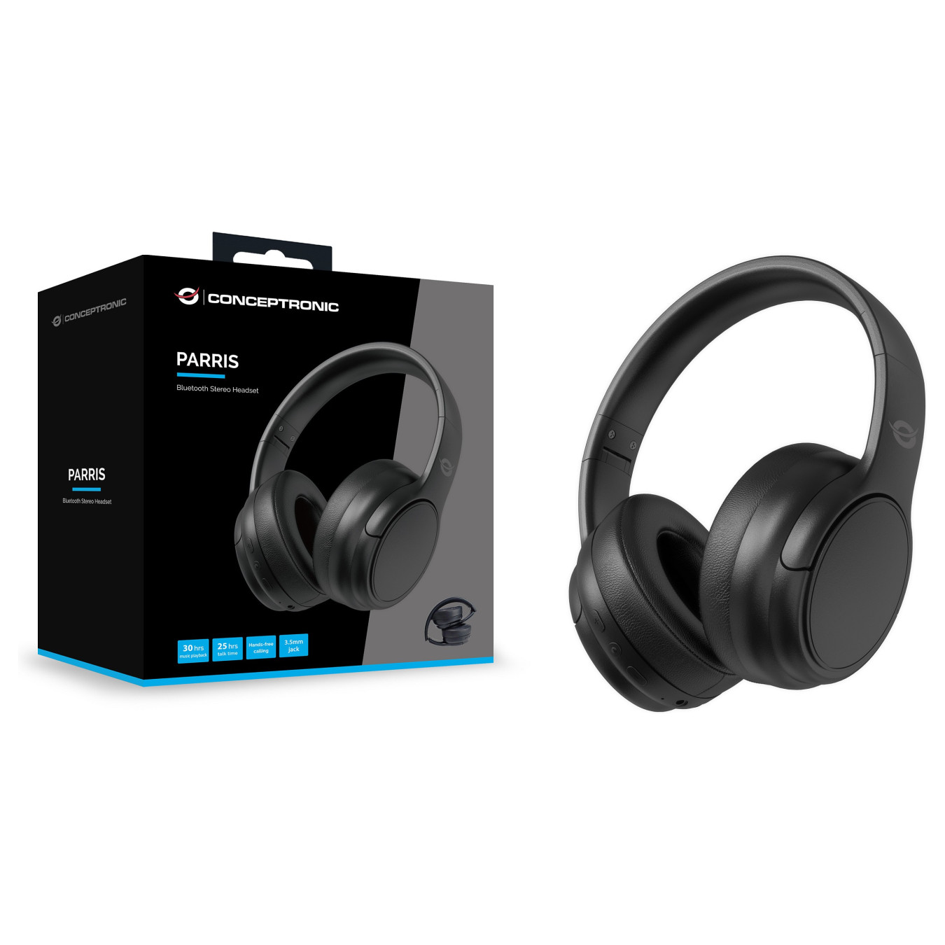 CONCEPTRONIC Headset Wireless BT 5.4 Stereo o.Bügel 25Std sw — Buy in Cyprus with Fast Delivery