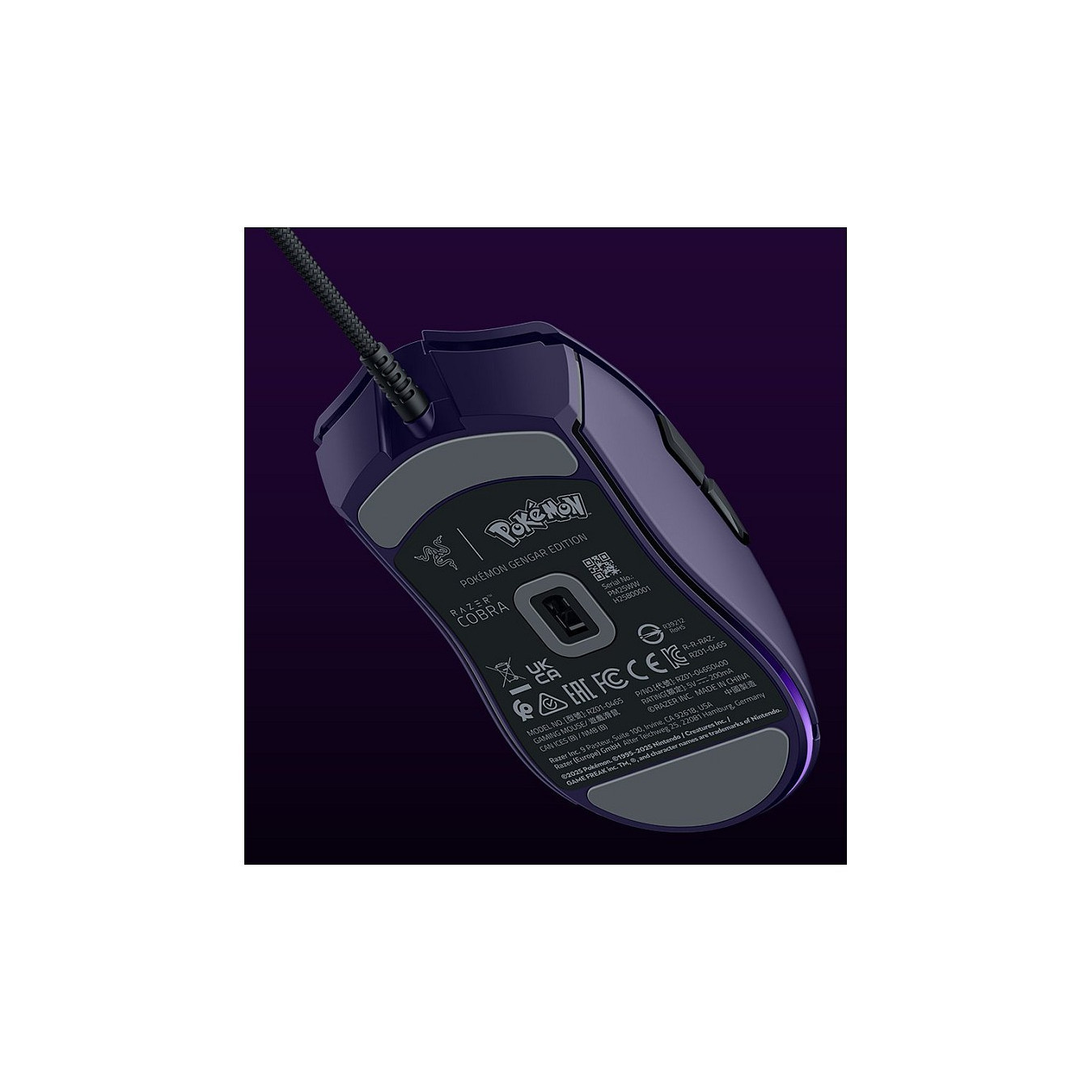 Razer Cobra RZ01-04650700-R Pokémon Gengar Edition Wired Gaming Mouse – 58g 8500 DPI | Armenius Store