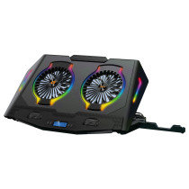 CONCEPTRONIC 2-Fan USB-A2.0 Laptop-Kühlpad 40Kg RGB 17' sw — Buy in Cyprus with Fast Delivery