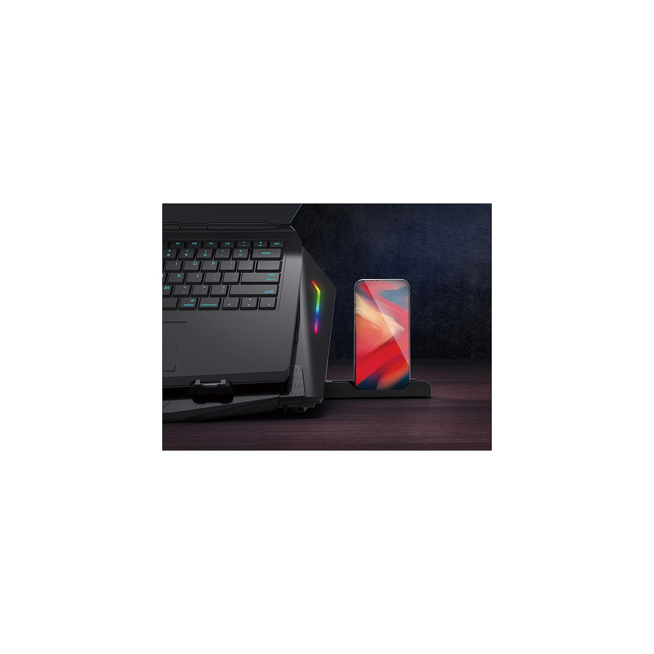 CONCEPTRONIC 2-Fan USB-A2.0 Laptop-Kühlpad 40Kg RGB 17' sw — Buy in Cyprus with Fast Delivery