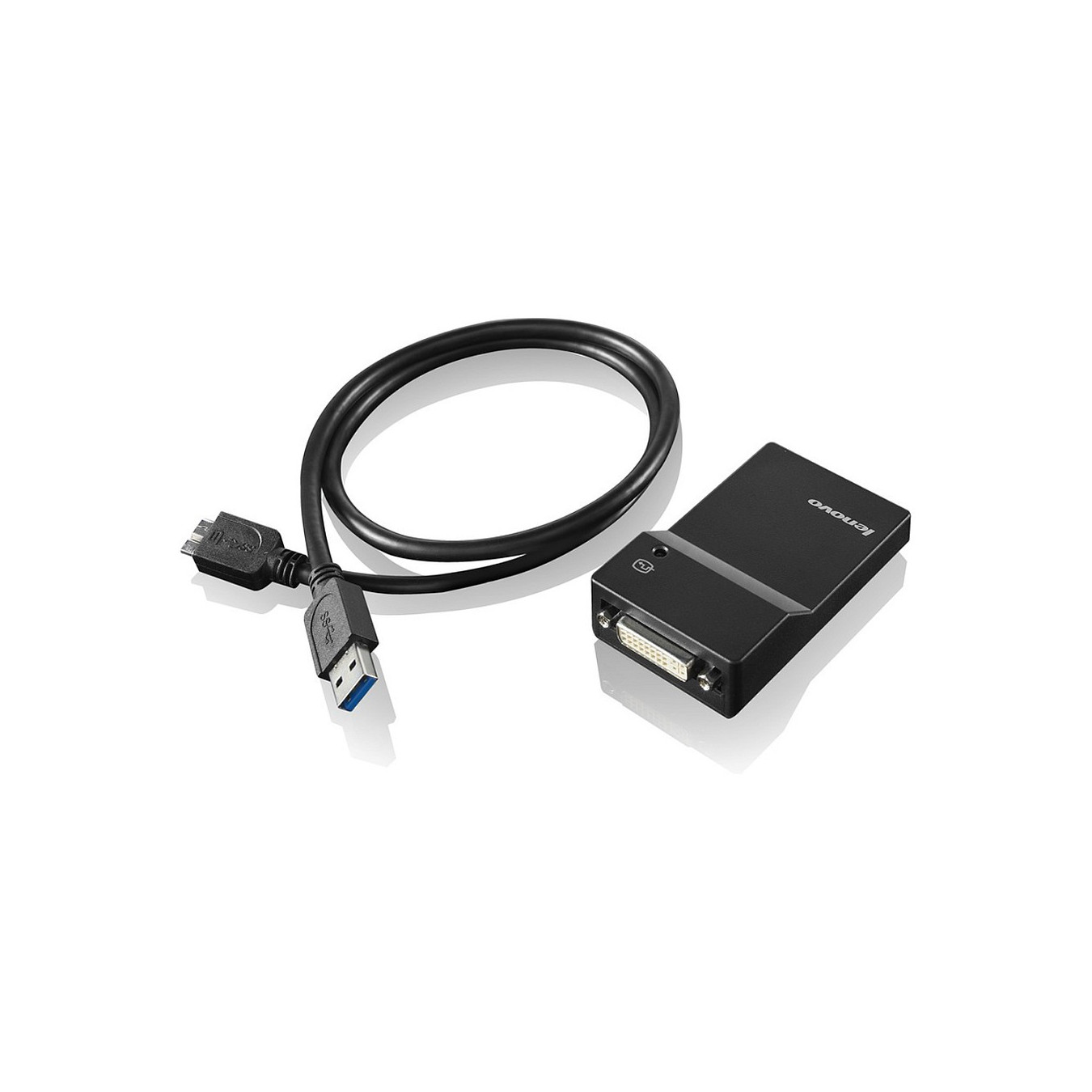 Lenovo USB 3.0 to DVI VGA Monitor Adapter - Adapter - Digital Daten. Digital Display Video 0.7 m - Schwarz