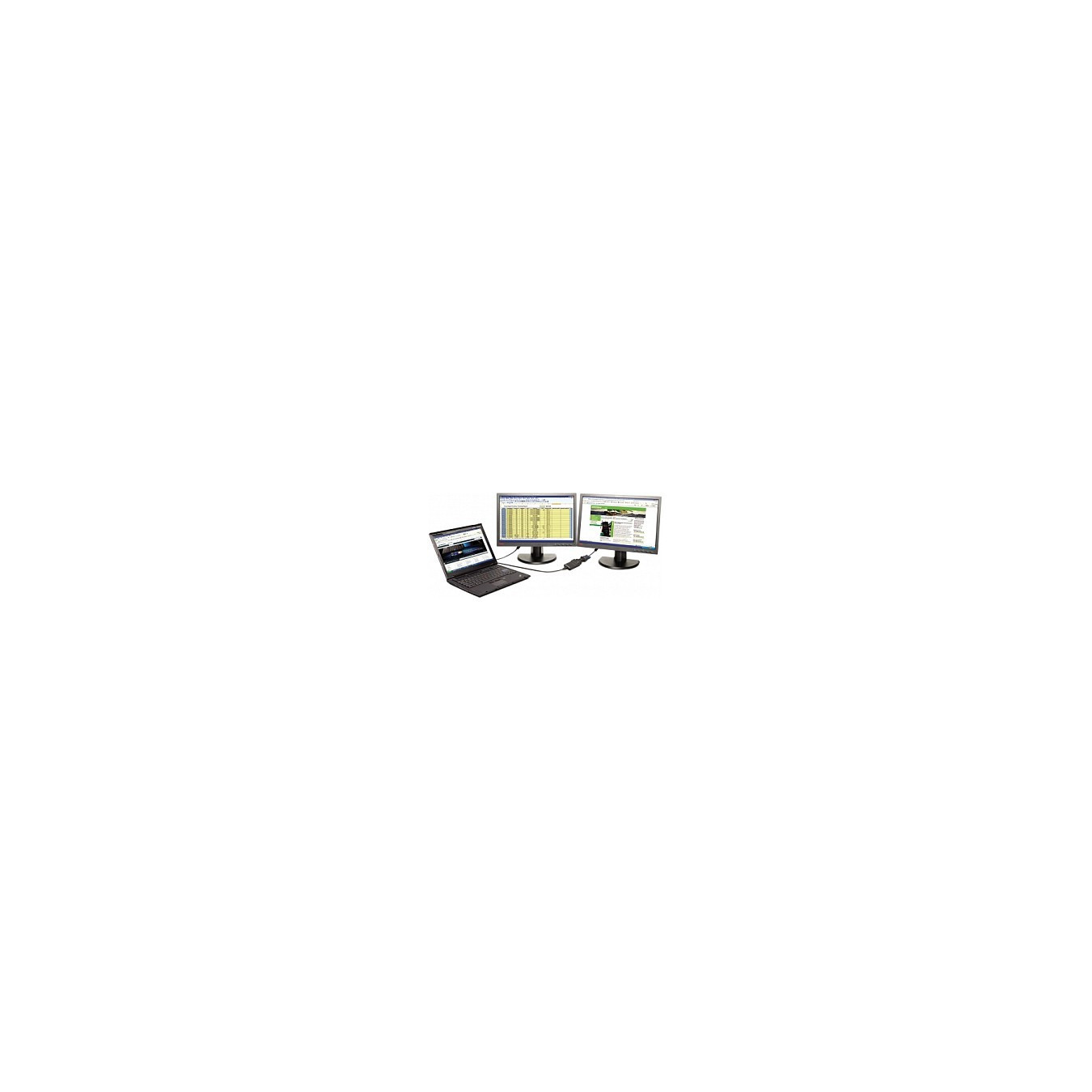 Lenovo USB 3.0 to DVI VGA Monitor Adapter - Adapter - Digital Daten. Digital Display Video 0.7 m - Schwarz