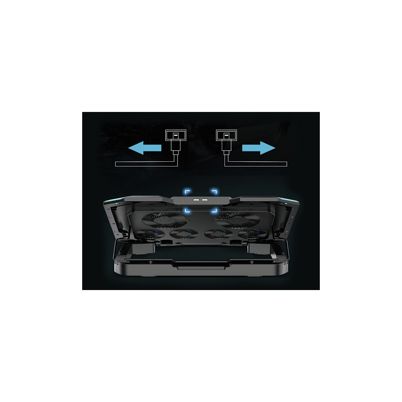 CONCEPTRONIC 6-Fan USB-A2.0 Laptop-Kühlpad 30Kg RGB 17' sw — Buy in Cyprus with Fast Delivery