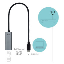 USB I-Tec USB-C Metal Gigabit Ethernet Adapter — Buy in Cyprus with Fast Delivery