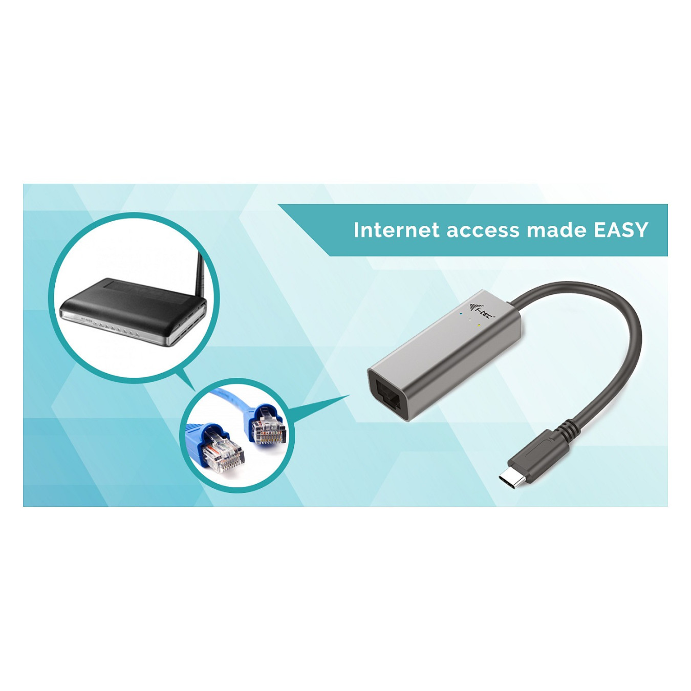 USB I-Tec USB-C Metal Gigabit Ethernet Adapter — Buy in Cyprus with Fast Delivery