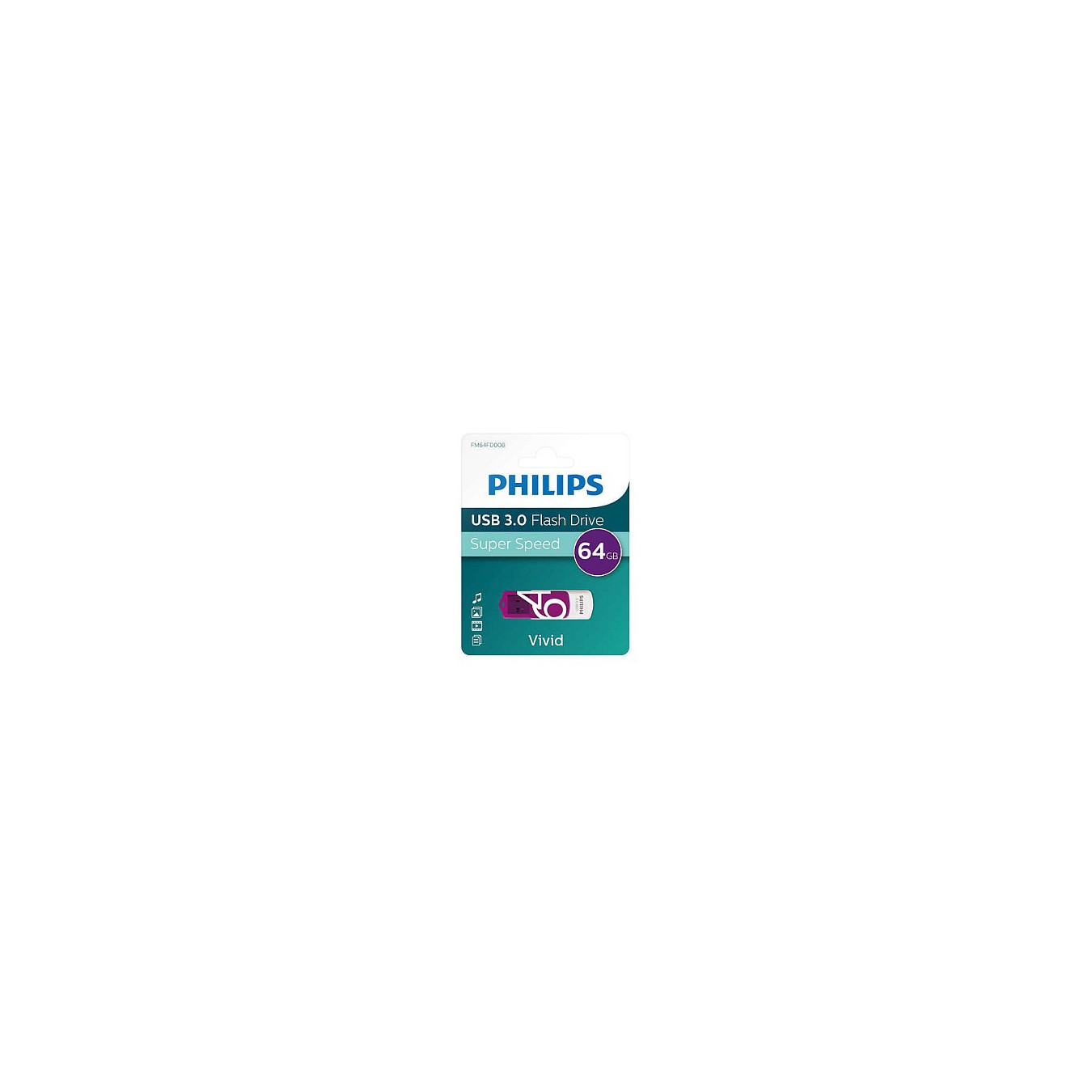 STICK Philips USB 3.0 64GB Vivid Edition Magic Purple — Buy in Cyprus with Fast Delivery