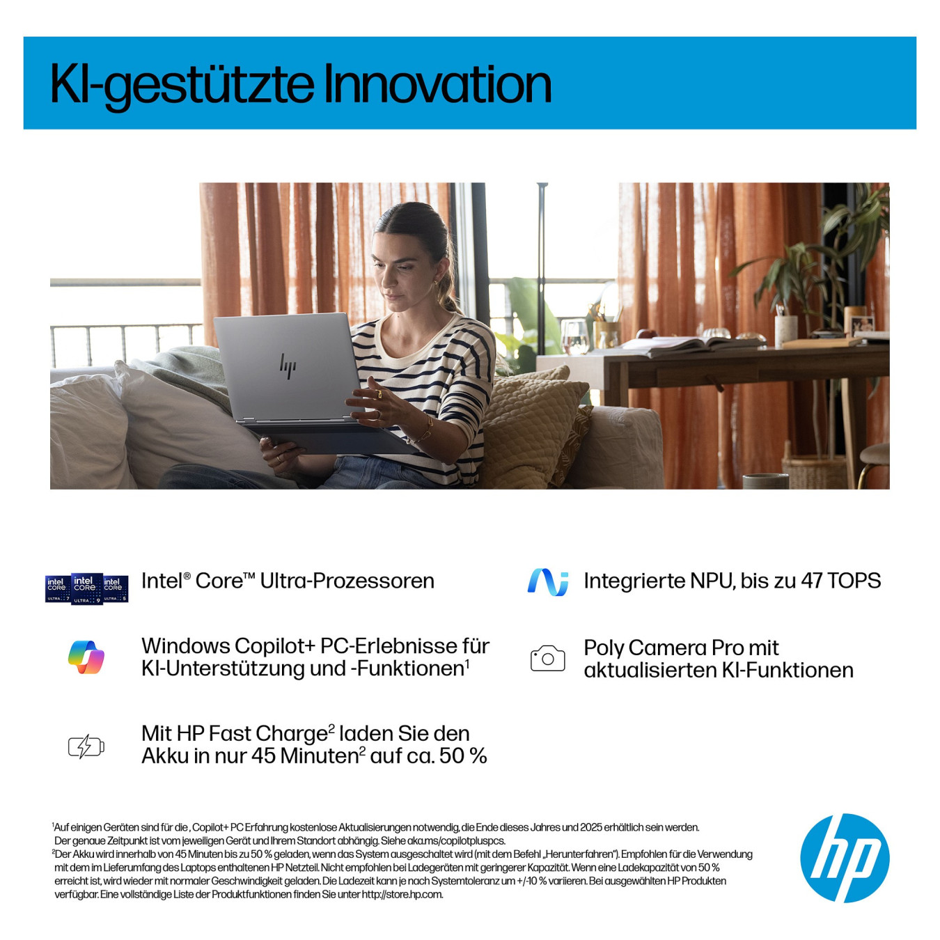 HP OmniBook X Flip 16' 3k Touchscreen Core Ultra 7 258V 32GB 1TB SSD Windows 11 Home — Buy in Cyprus with Fast Delivery