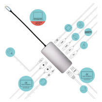 D i-tec Metal USB-C Nano universal Dock 3x Display + Power Delivery 100 W — Buy in Cyprus with Fast Delivery