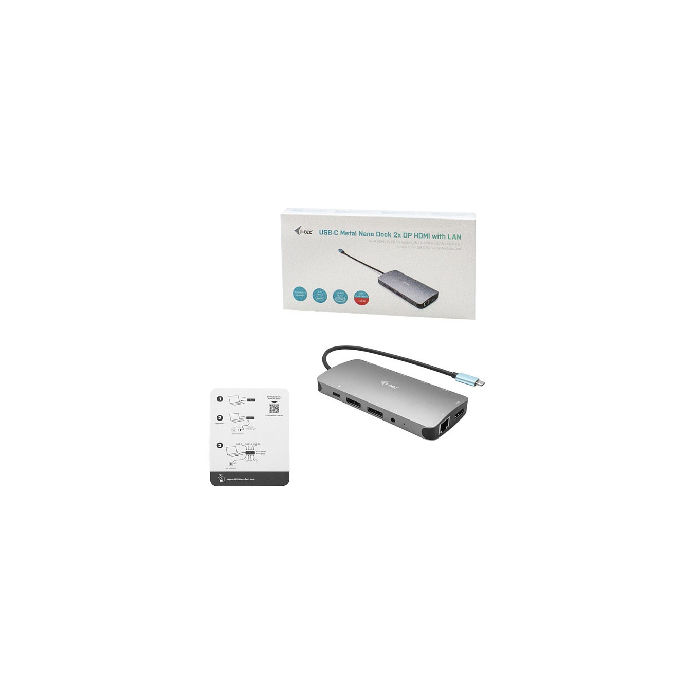 D i-tec Metal USB-C Nano universal Dock 3x Display + Power Delivery 100 W — Buy in Cyprus with Fast Delivery