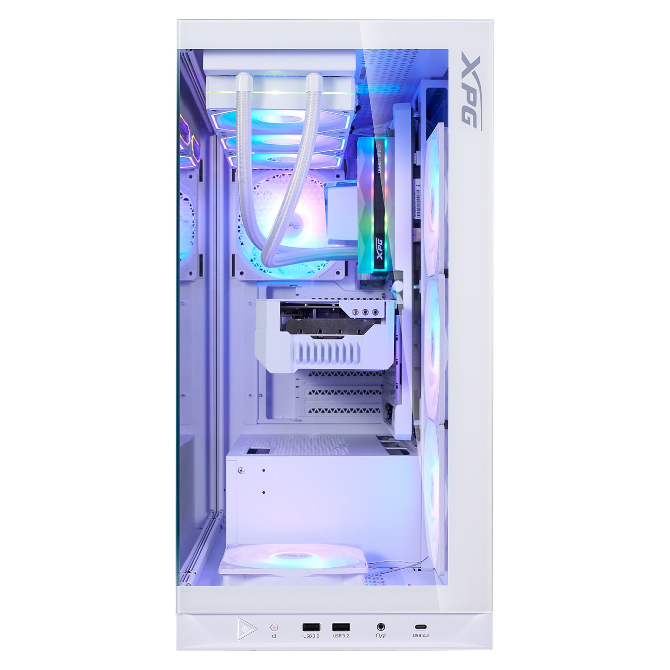 XPG Invader X BTF ATX Midi Tower weiß 5x120mm ARGB USB C — Buy in Cyprus with Fast Delivery