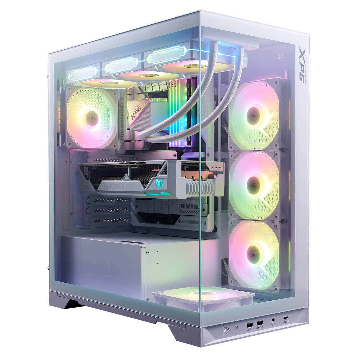 XPG Invader X BTF ATX Midi Tower weiß 5x120mm ARGB USB C — Buy in Cyprus with Fast Delivery